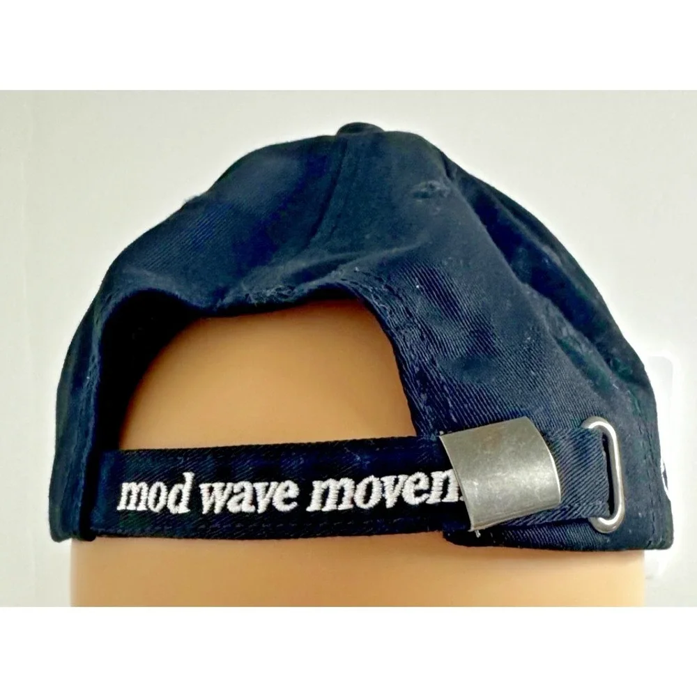 MWM mens golf hat black with mod way movement logo slideback new w/out tags
